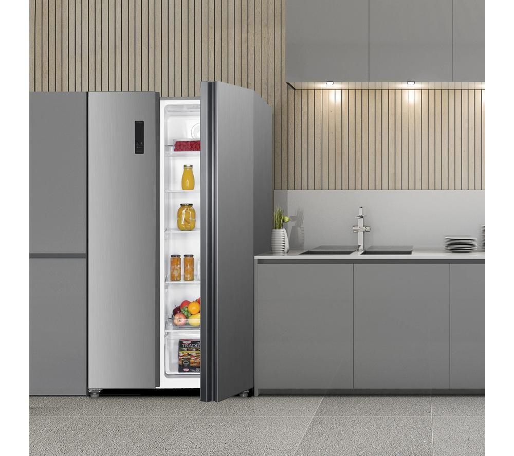 STATESMAN SBS177X American-Style Fridge Freezer - Inox image number 2 of 5
