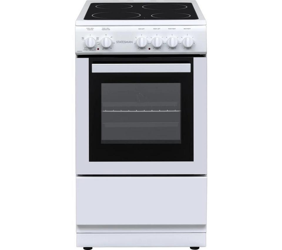 STATESMAN C050ESCW 50 cm Electric Ceramic Cooker - White