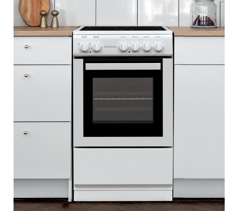 STATESMAN C050ESCW 50 cm Electric Ceramic Cooker - White image number 2 of 3