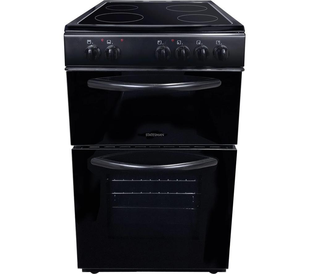 Statesman EDC50B 50 cm Electric Ceramic Cooker – Black, Black