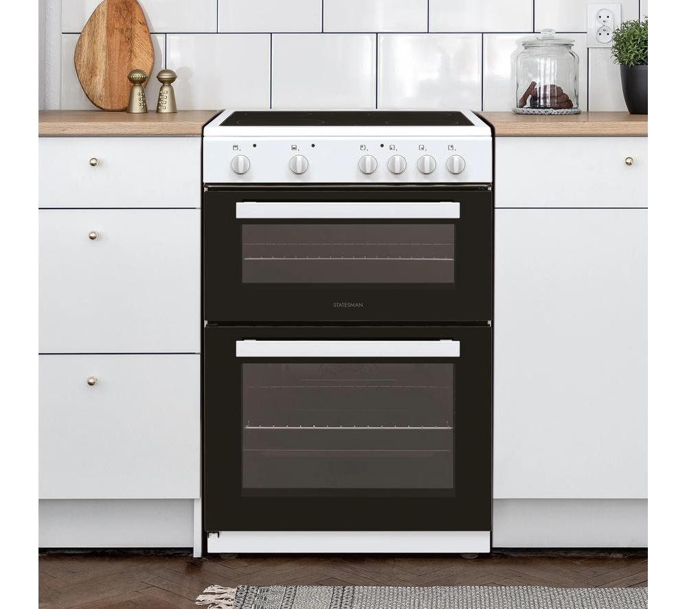 STATESMAN EDC60W2 60 cm Electric Ceramic Cooker - White image number 2 of 3