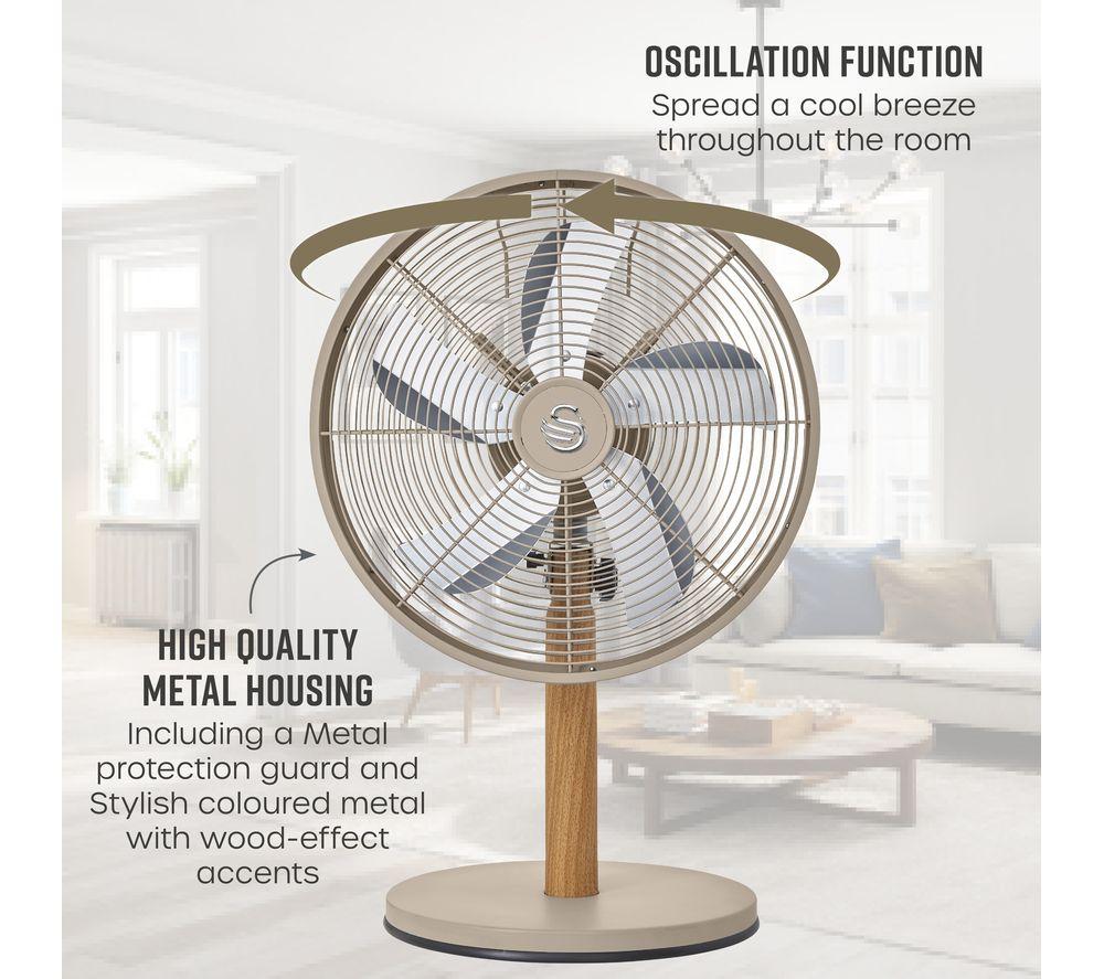 SWAN Nordic SFA16920OAT 12&rdquo; Desk Fan - Oatmeal image number 7 of 9