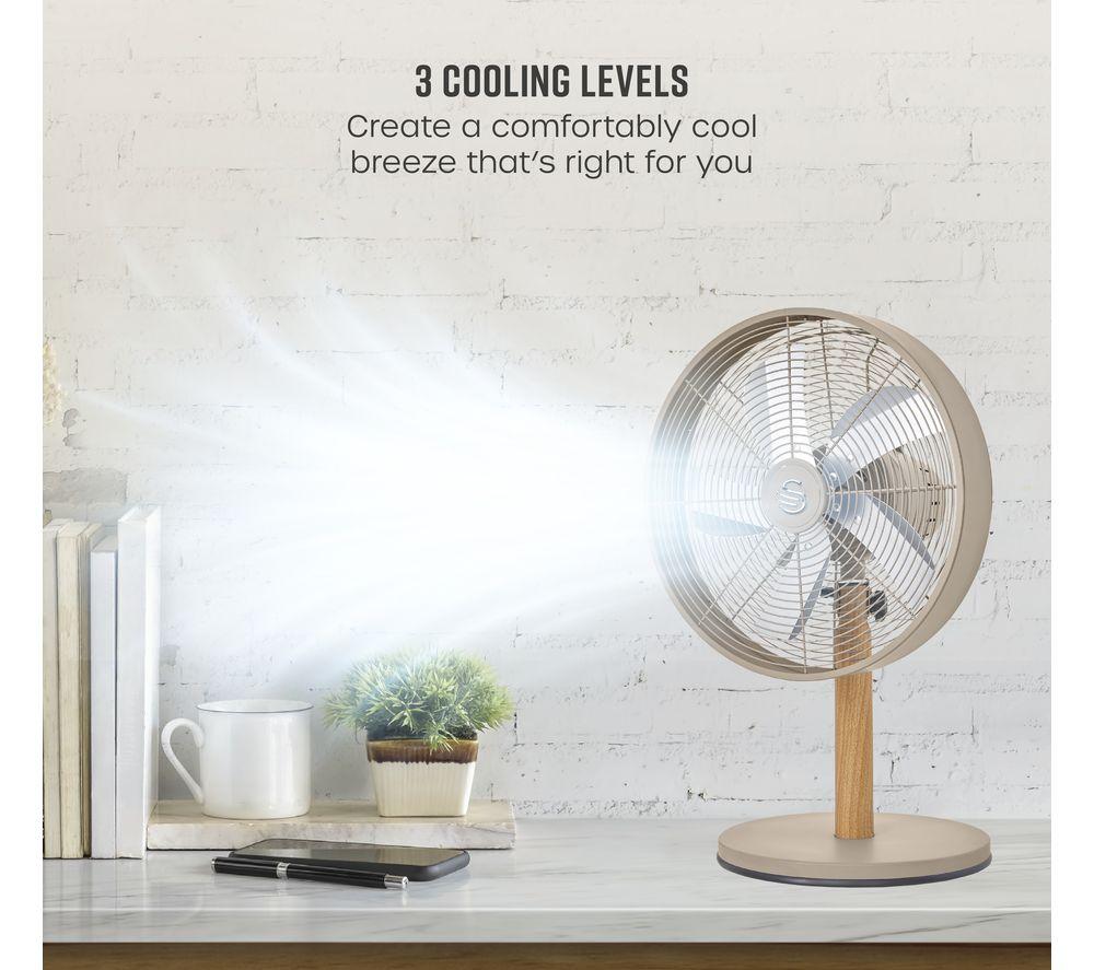 SWAN Nordic SFA16920OAT 12&rdquo; Desk Fan - Oatmeal image number 8 of 9