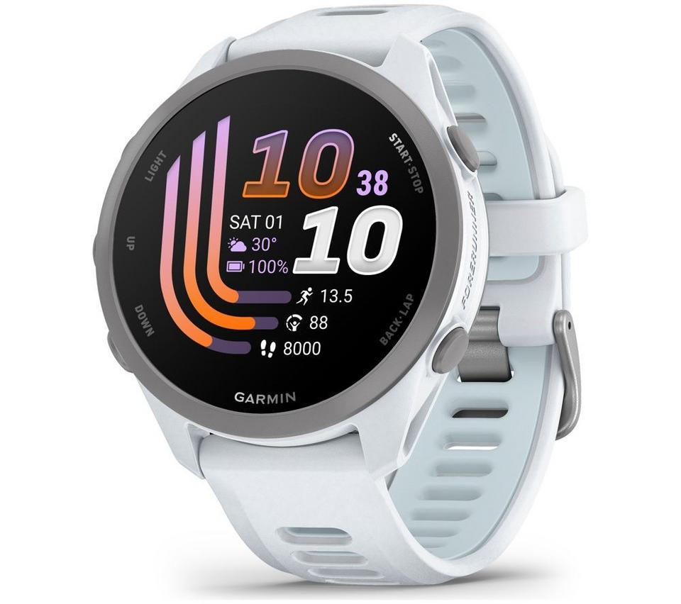GARMIN Forerunner 170 Sports Watch - Whitestone & Cloud Blue, 43 mm