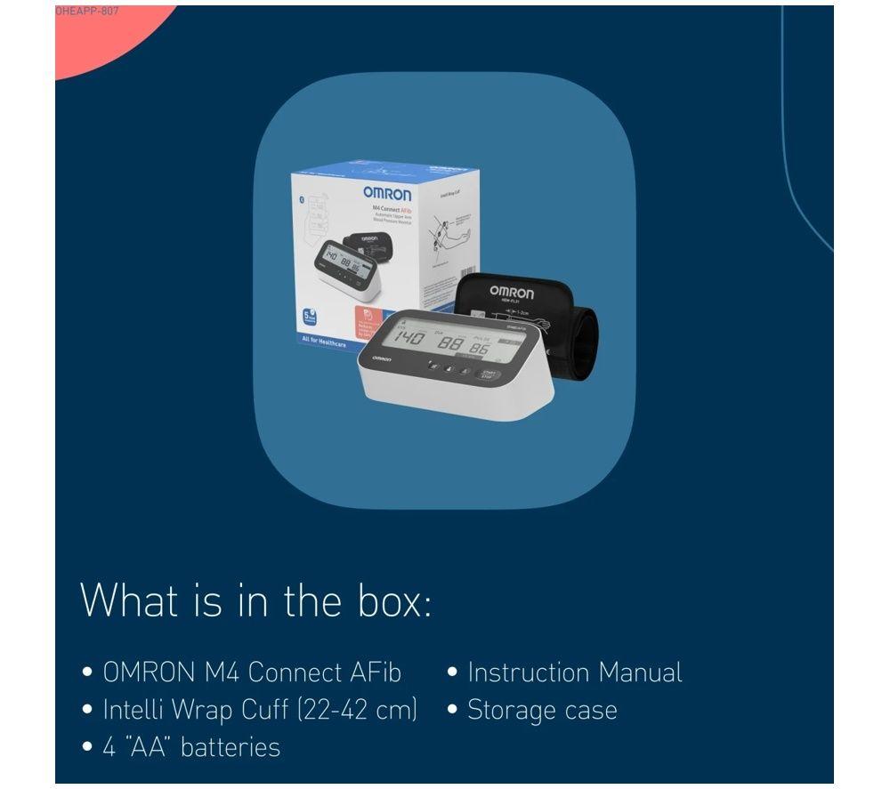 OMRON M4 Connect AFib Upper Arm Blood Pressure Monitor image number 6 of 6