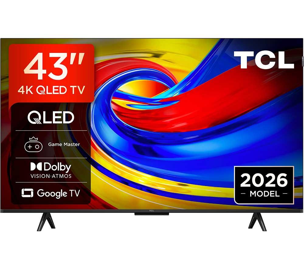 Tcl P7L  QLED 4K HDR Smart Google TV 2026 - 43P7L-UK