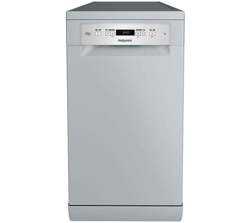 Hotpoint HP3FC10BS7A0SUK Slimline Dishwasher - Silver