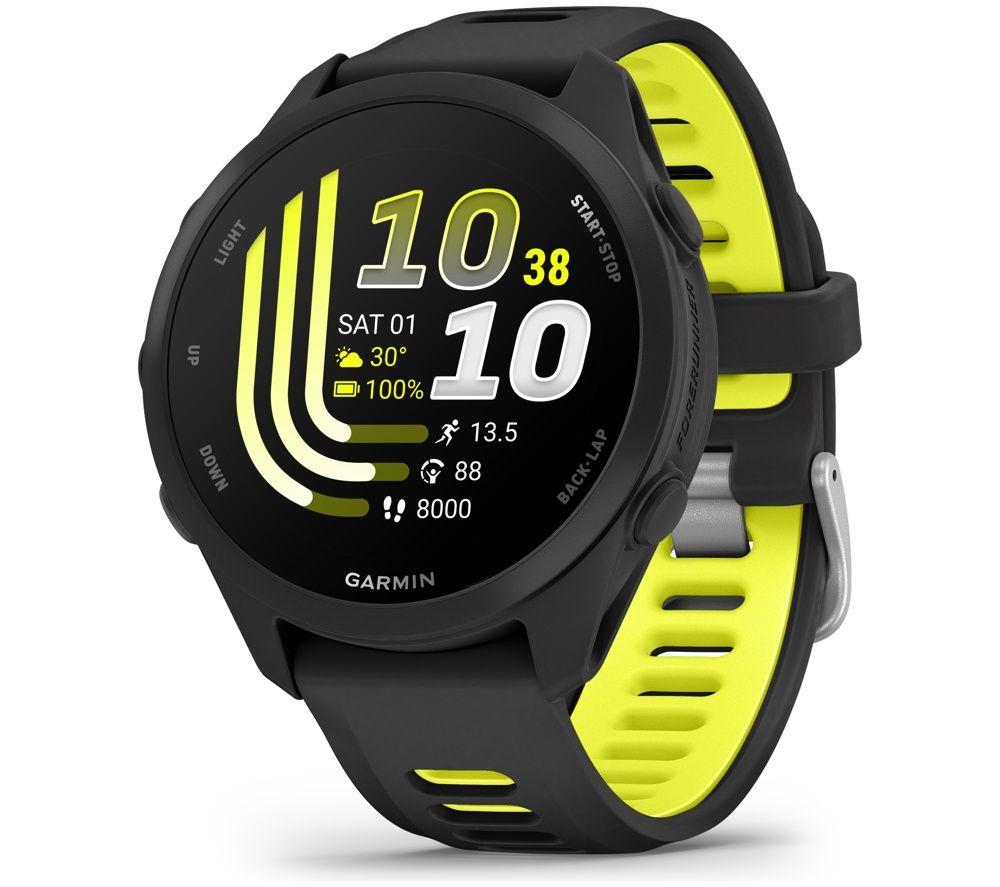 GARMIN Forerunner 170 Sports Watch - Black & Amp Yellow, 43 mm