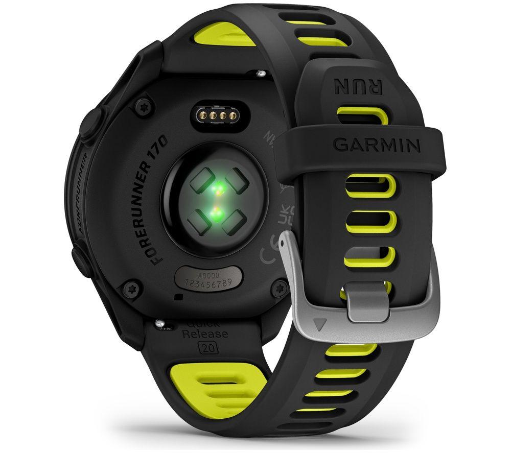 GARMIN Forerunner 170 Sports Watch - Black & Amp Yellow, 43 mm image number 5 of 9
