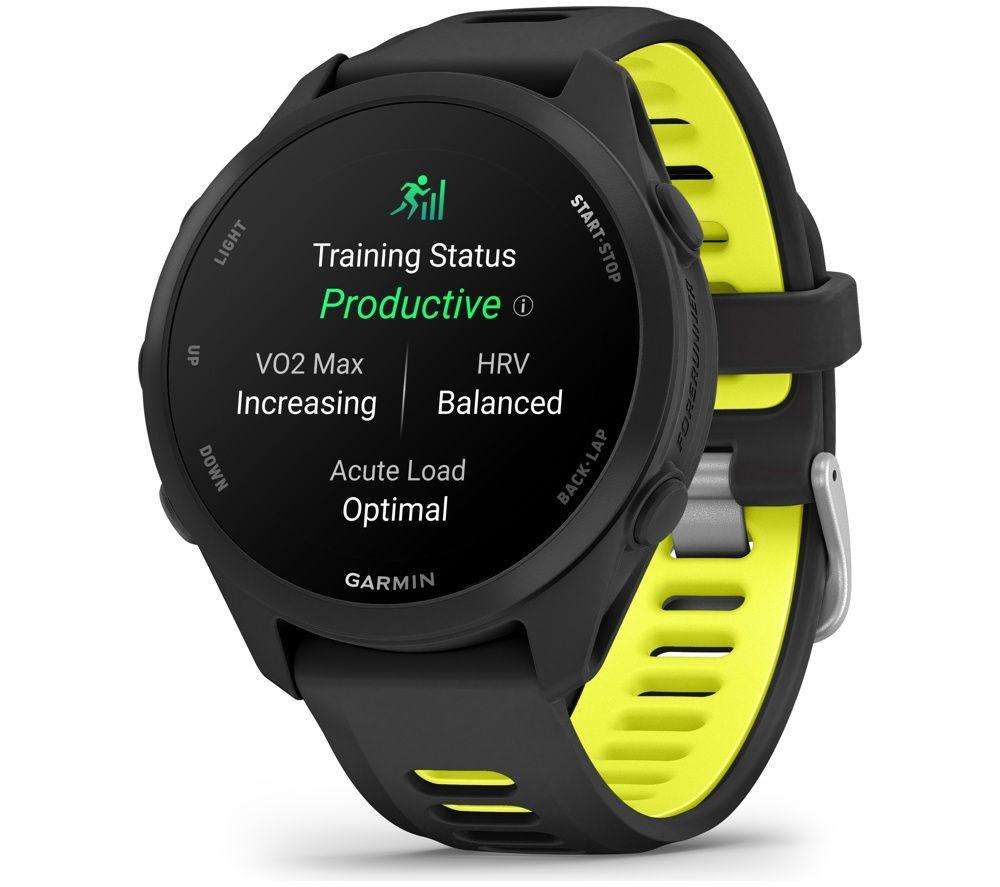 GARMIN Forerunner 170 Sports Watch - Black & Amp Yellow, 43 mm image number 7 of 9