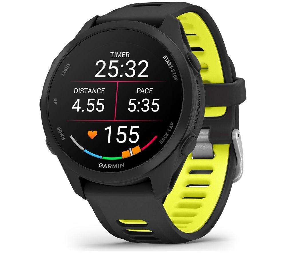 GARMIN Forerunner 170 Sports Watch - Black & Amp Yellow, 43 mm image number 8 of 9