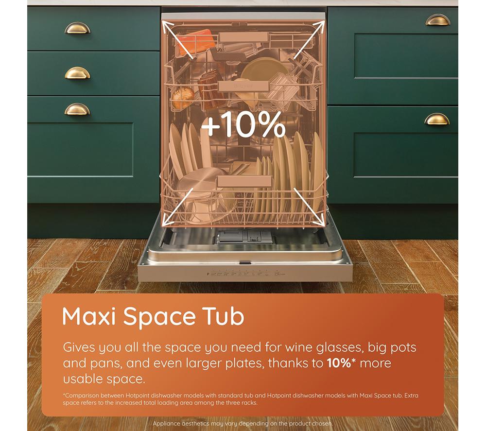 HOTPOINT Maxi Space H8F HP51X UK Full-size Dishwasher - Stainless Steel image number 20 of 21
