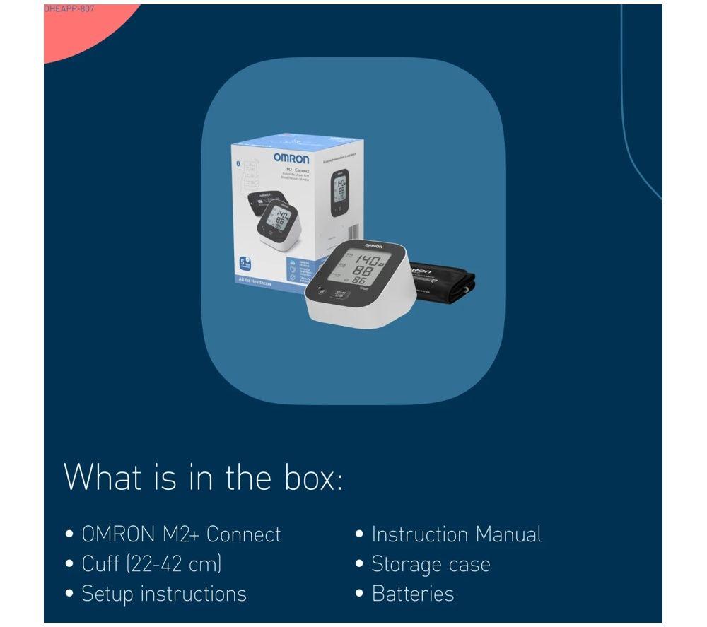 OMRON M2+ Connect Upper Arm Blood Pressure Monitor image number 5 of 5