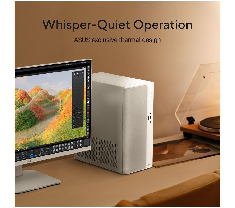 ASUS V500 Mini Tower Desktop PC - AMD Ryzen 5, 512 GB SSD, Black image number 2 of 5