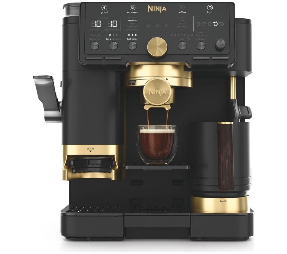 Ninja Luxe Café Pro By David Beckham Es771ukbk Bean To Cup Coffee Machine - Black & Gold, Gold,Black