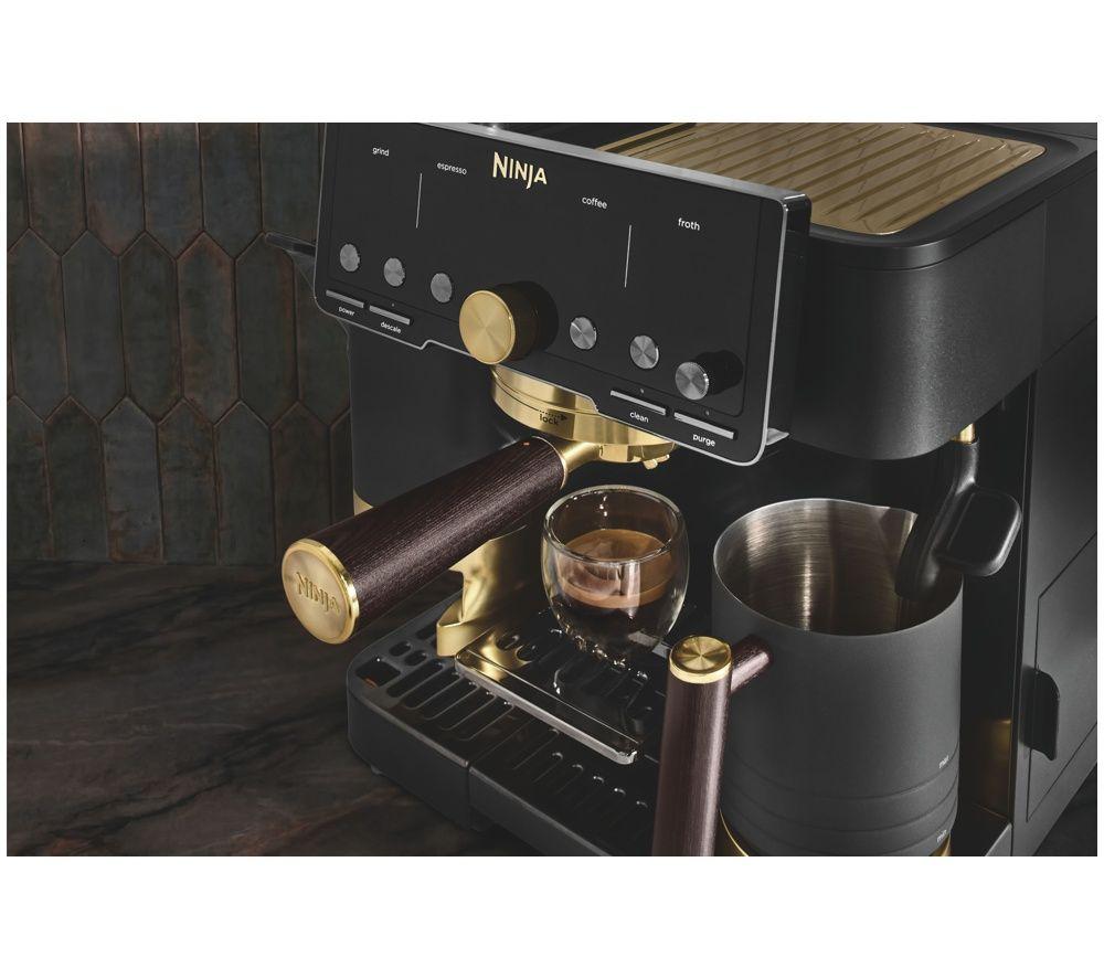 NINJA Luxe Caf&eacute; Pro by David Beckham ES771UKBK Bean to Cup Coffee Machine - Black & Gold image number 3 of 8