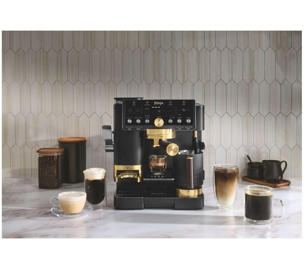 NINJA Luxe Caf&eacute; Pro by David Beckham ES771UKBK Bean to Cup Coffee Machine - Black & Gold image number 7 of 8