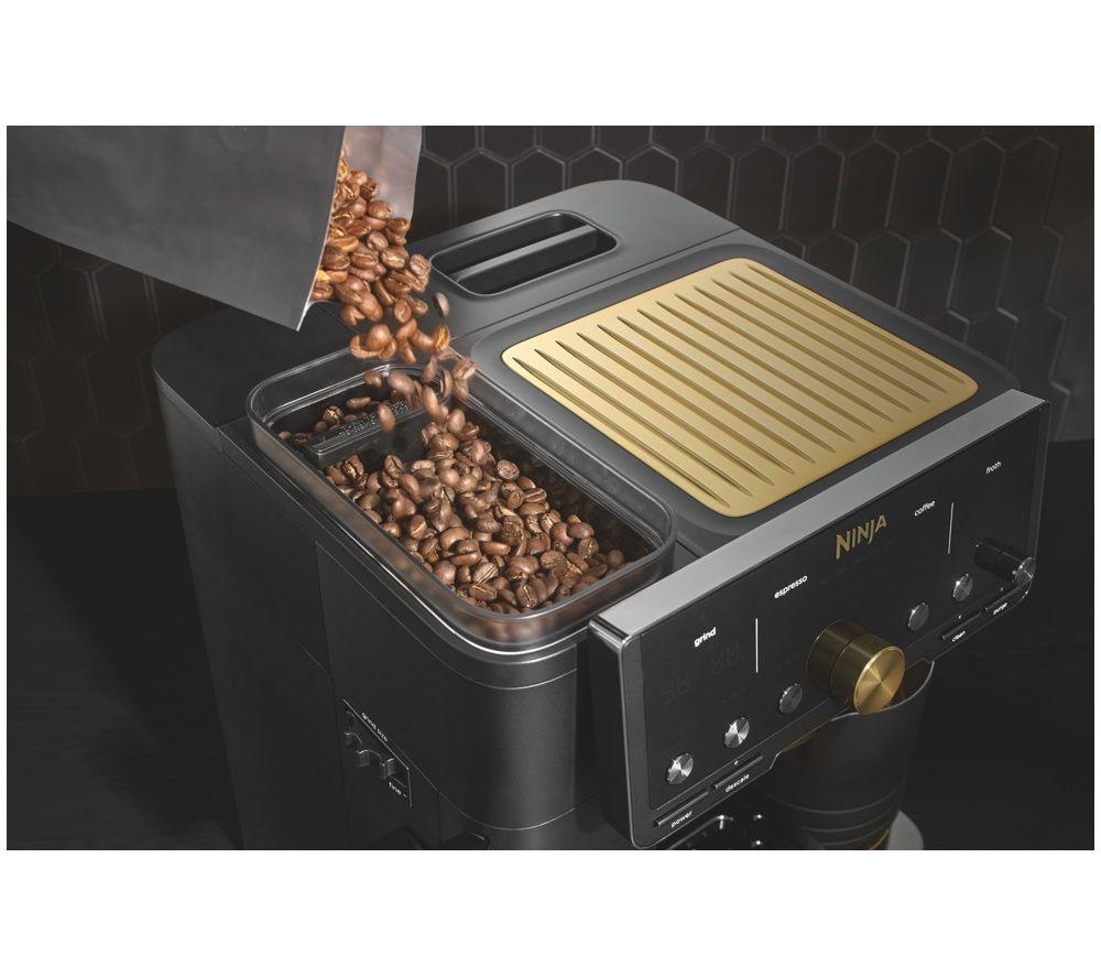 NINJA Luxe Caf&eacute; Pro by David Beckham ES771UKBK Bean to Cup Coffee Machine - Black & Gold image number 8 of 8