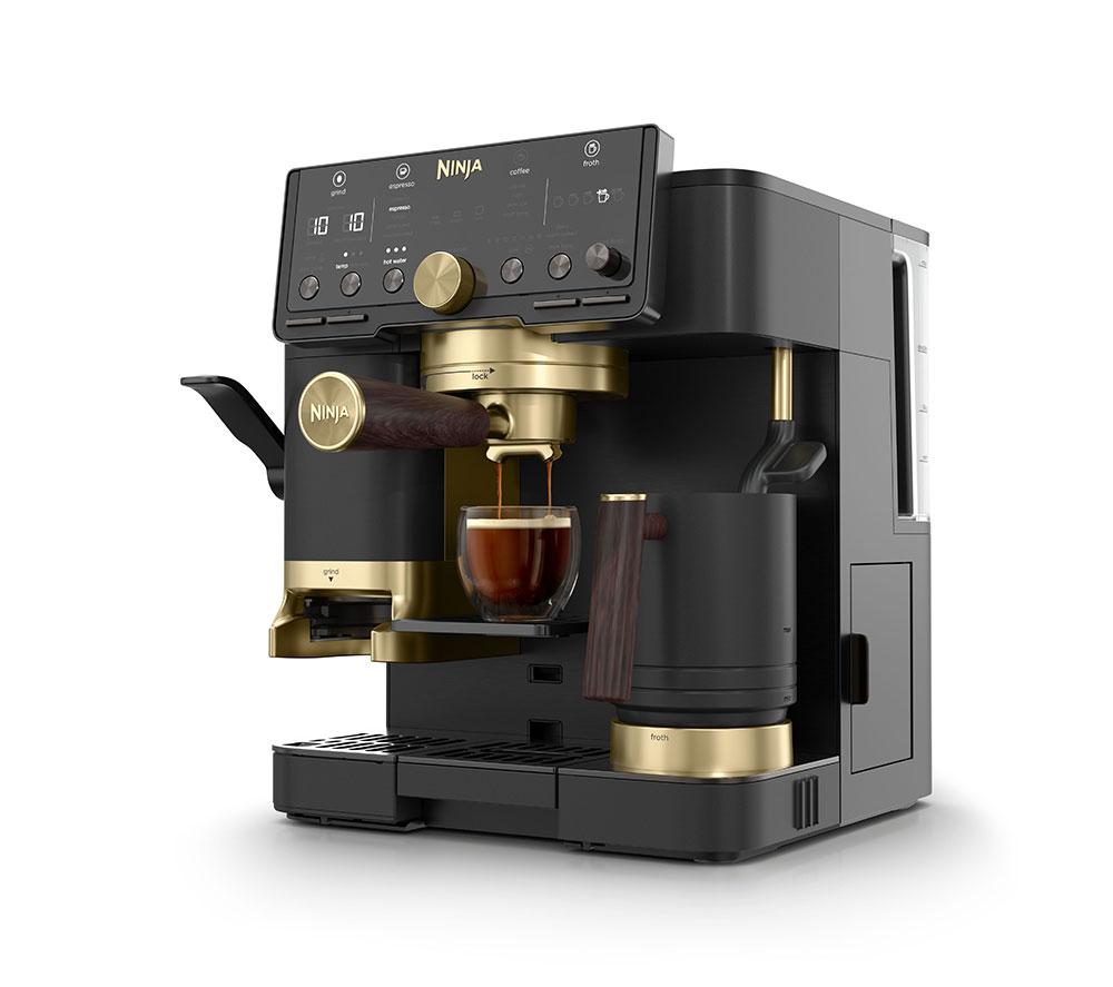 NINJA Luxe Caf&eacute; Pro by David Beckham ES771UKBK Bean to Cup Coffee Machine - Black & Gold image number 10 of 16