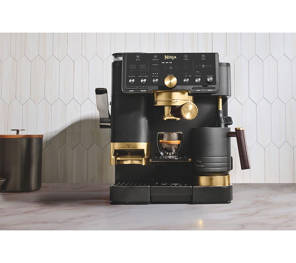 NINJA Luxe Caf&eacute; Pro by David Beckham ES771UKBK Bean to Cup Coffee Machine - Black & Gold image number 14 of 16