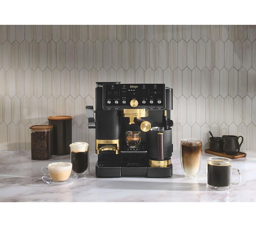 NINJA Luxe Caf&eacute; Pro by David Beckham ES771UKBK Bean to Cup Coffee Machine - Black & Gold image number 15 of 16
