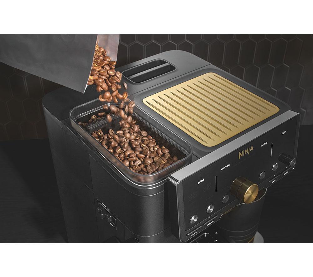 NINJA Luxe Caf&eacute; Pro by David Beckham ES771UKBK Bean to Cup Coffee Machine - Black & Gold image number 16 of 16