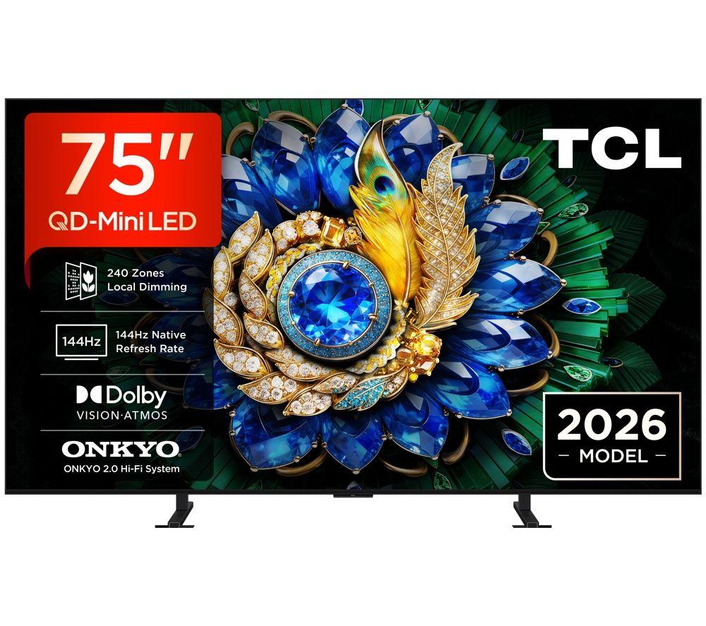 Tcl 75" A400m Premium Qd-Mini Led 4K Hdr Smart Google Tv 2026 - 75A400m-Uk, Black