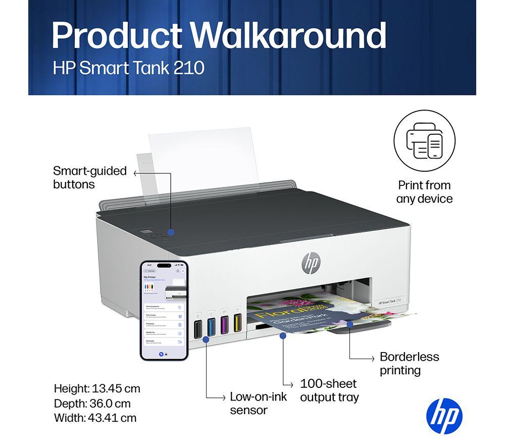 HP Smart Tank 7606 All-in-One Wireless Inkjet Printer image number 3 of 14