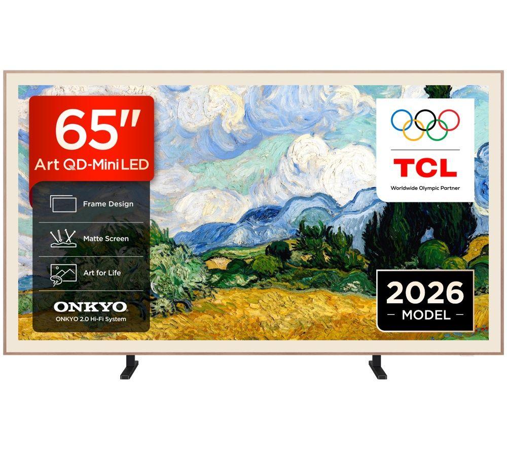65" Tcl NXTVISION A400 Pro  QLED 4K HDR Smart Google TV - 65A400 PRO-UK, Black