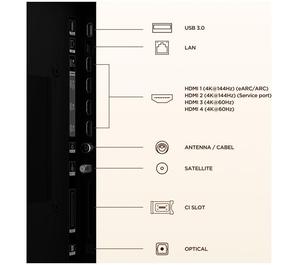 TCL NXTVISION A400 Pro 65" QLED 4K HDR Smart Google TV - 65A400 PRO-UK image number 4 of 8