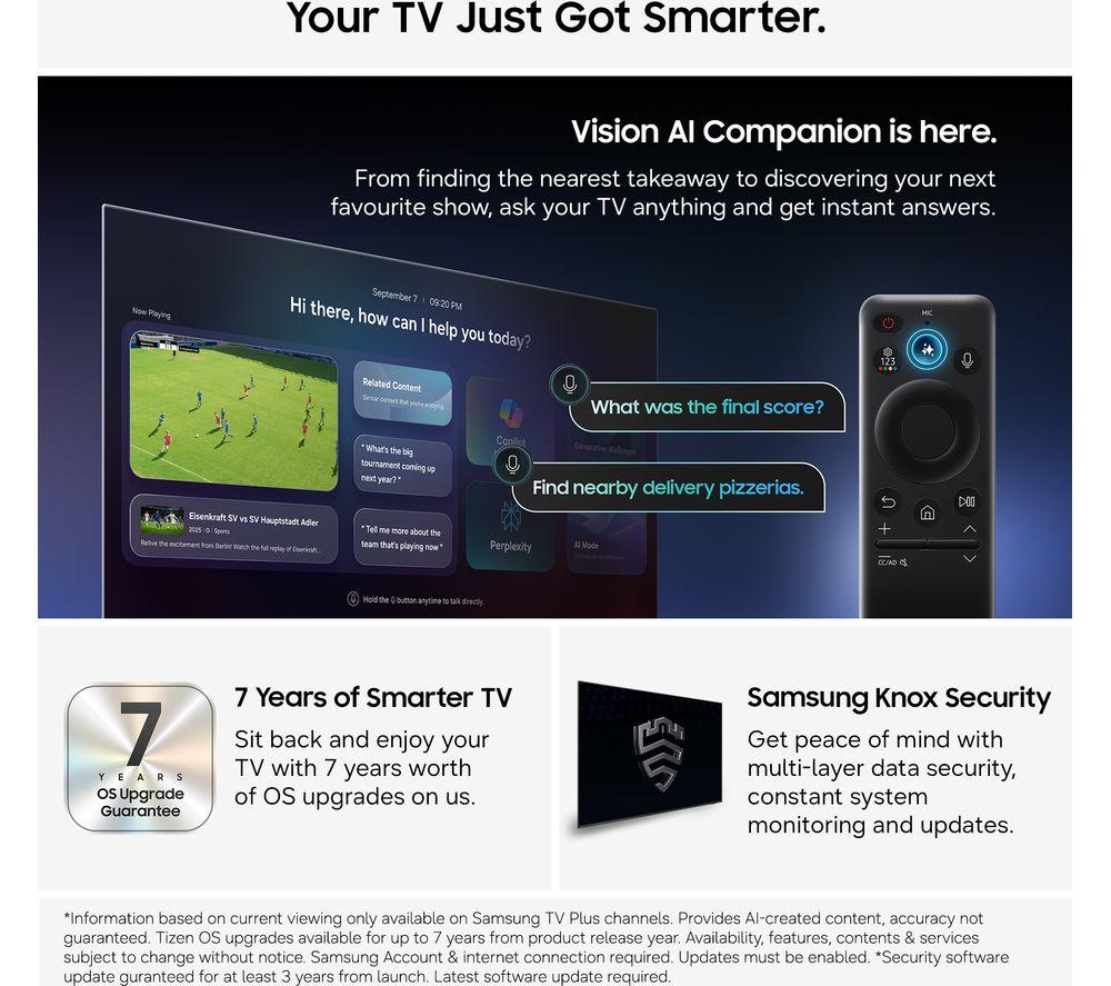 SAMSUNG QN70H 55" Neo QLED 4K Mini LED Vision AI Smart TV 2026 - QE55QN70H image number 3 of 5