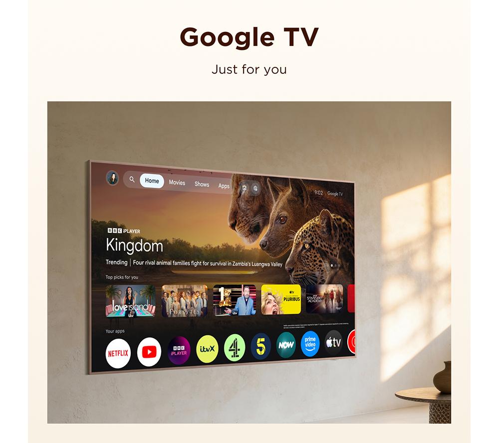 TCL NXTVISION A400 Pro 55" QD Mini LED 4K HDR Smart Google TV - 55A400 PRO-UK image number 12 of 16