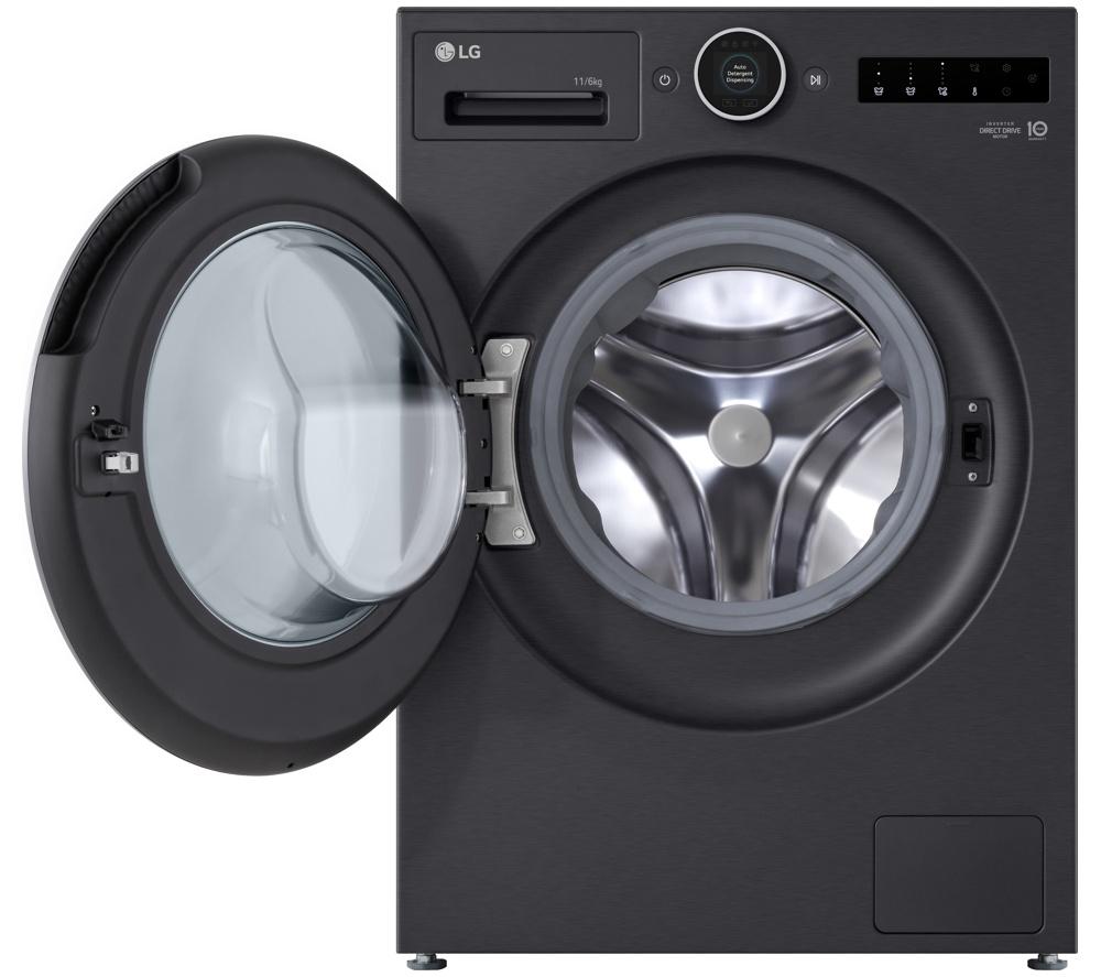 LG ELCTRNC Series 10 WHX9516TBC WiFi-enabled 11 kg Washer Dryer - Black image number 4 of 12