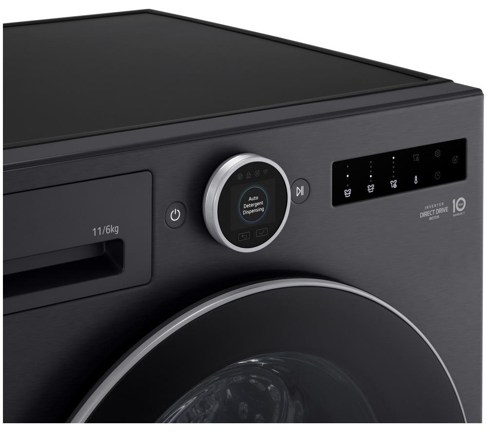 LG Series 10 WHX9516TBC WiFi-enabled 11 kg Heat Pump Washer Dryer - Black image number 16 of 20