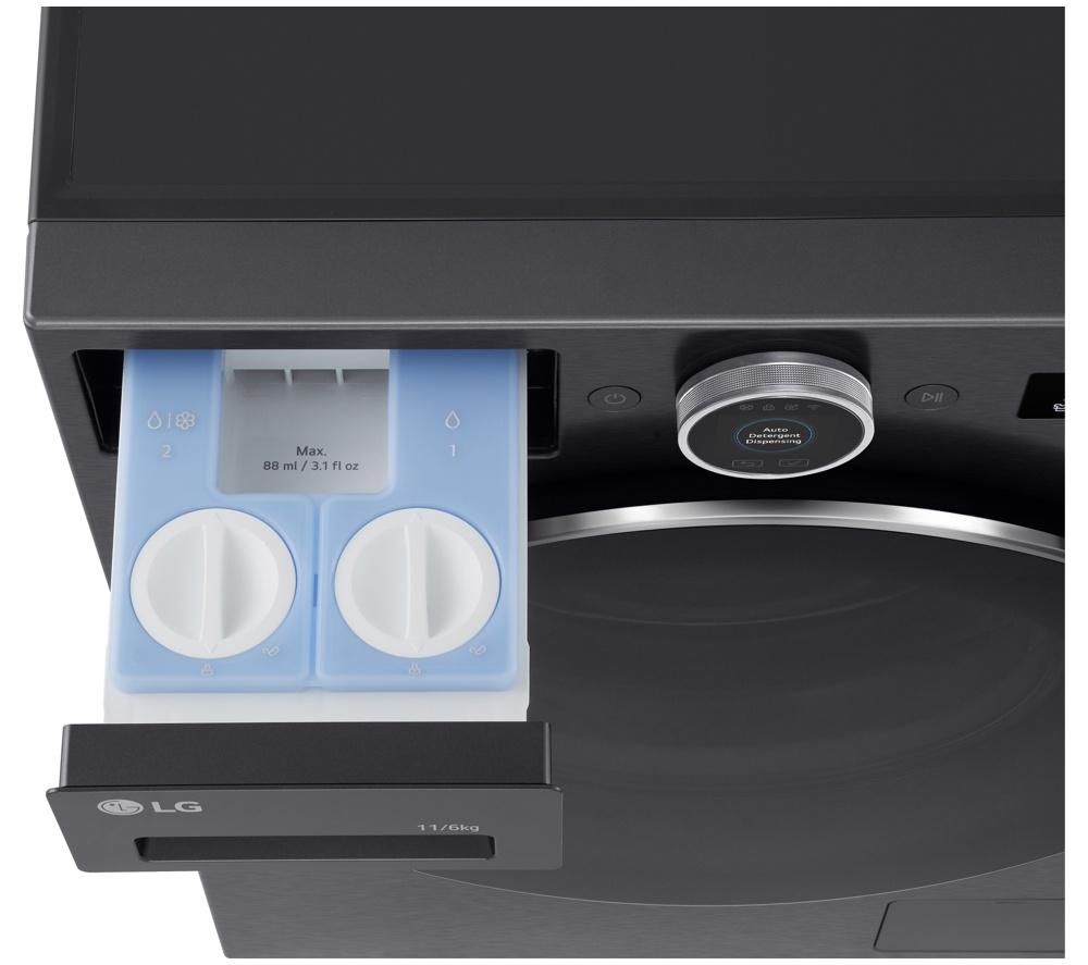 LG Series 10 WHX9516TBC WiFi-enabled 11 kg Heat Pump Washer Dryer - Black image number 17 of 20