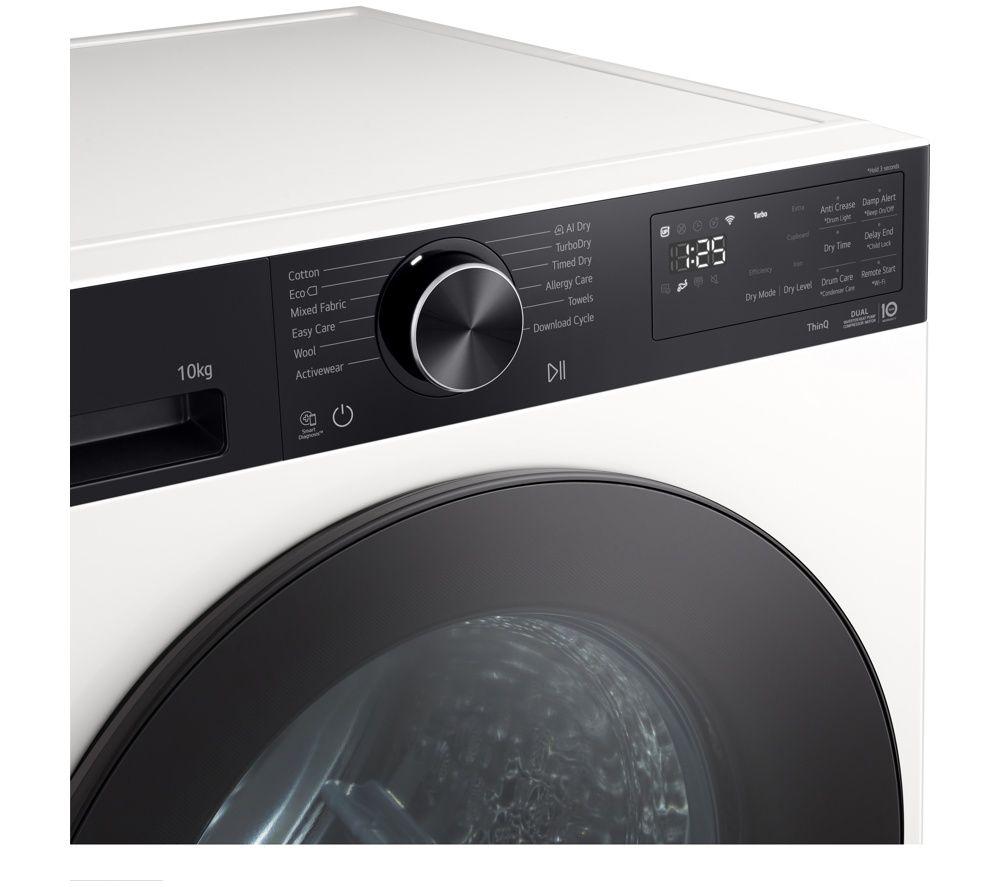 LG Series 5 RHX5010THB WiFi-enabled 10 kg Heat Pump Tumble Dryer - White image number 5 of 8