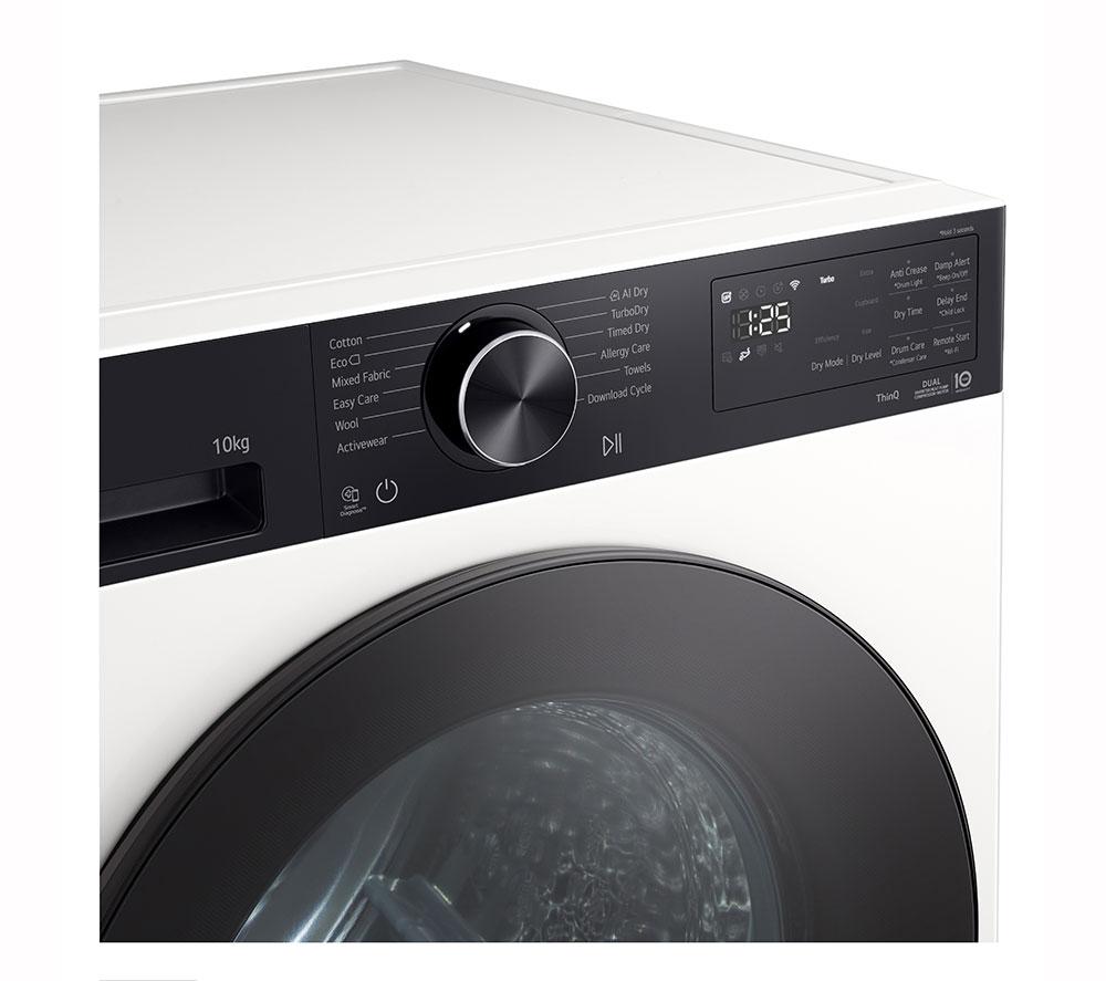 LG Series 5 RHX5010THB WiFi-enabled 10 kg Heat Pump Tumble Dryer - White image number 9 of 17