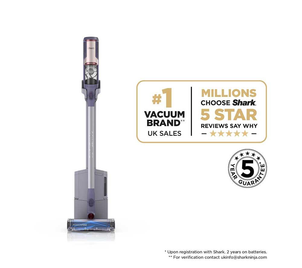 SHARK PowerLite Clean & Empty Pet BU3621UKT Cordless Vacuum Cleaner - Glacier Blue image number 2 of 13