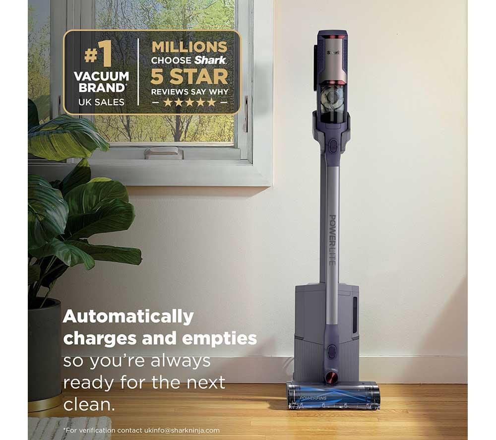 SHARK PowerLite Clean & Empty Pet BU3621UKT Cordless Vacuum Cleaner - Glacier Blue image number 3 of 13