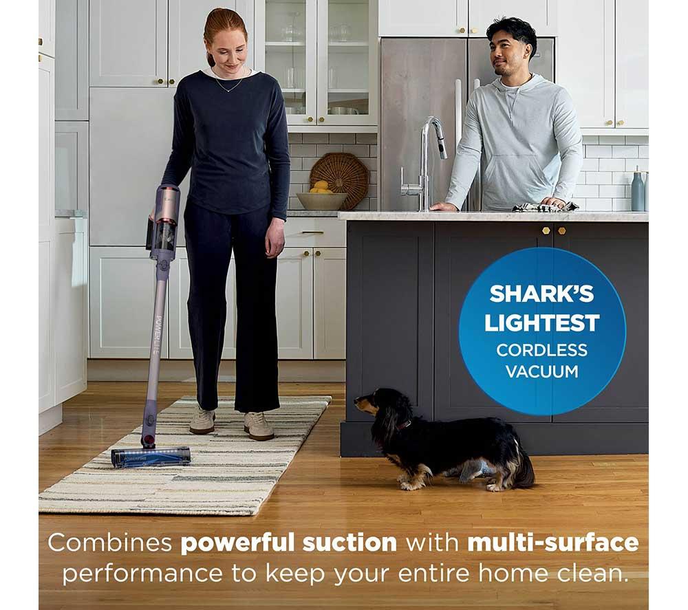 SHARK PowerLite Clean & Empty Pet BU3621UKT Cordless Vacuum Cleaner - Glacier Blue image number 4 of 13