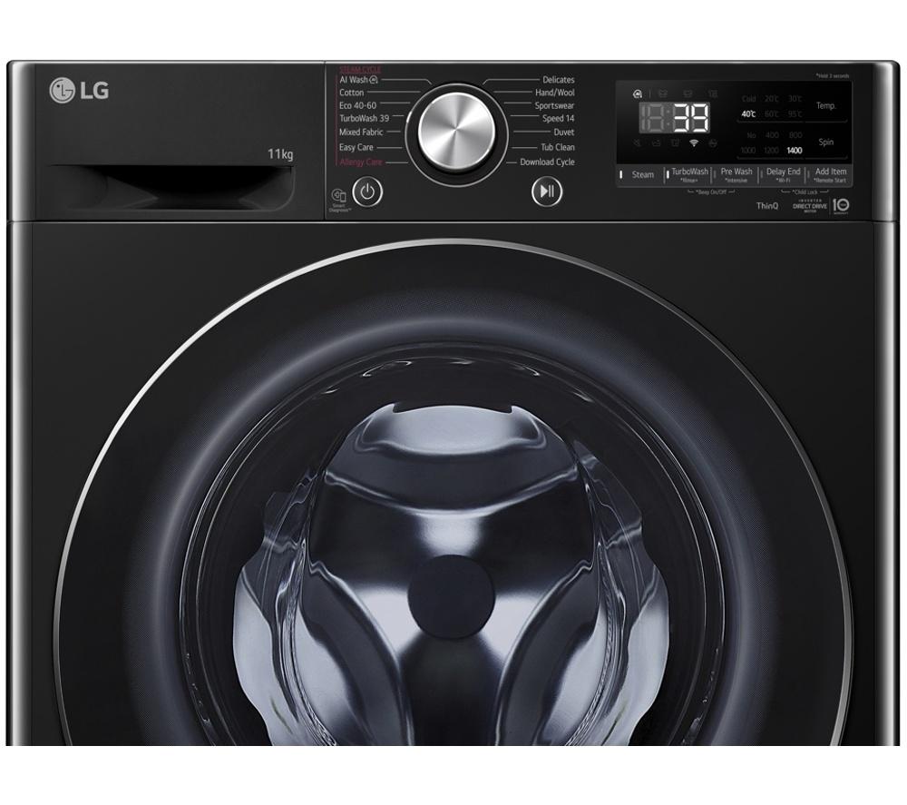 LG ELCTRNC Series 4 Pro F4Y711NCTN1 WiFi-enabled 11 kg 1400 Spin Washing Machine &ndash; Black image number 11 of 16