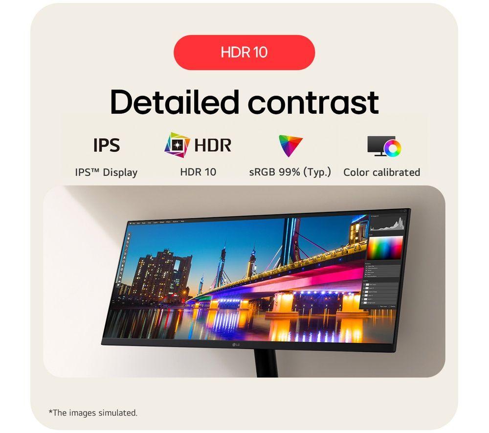 LG UltraWide U5 29U511A-B Wide Full HD 29" IPS Monitor - Black image number 7 of 9