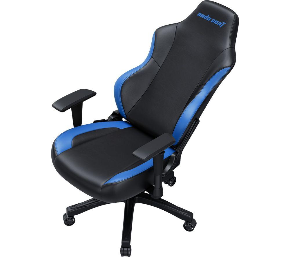 ANDASEAT Luna Premium Gaming Chair - Black & Blue image number 5 of 7