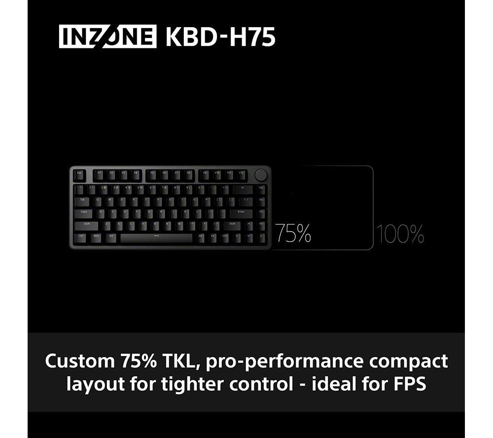 SONY INZONE KBD-H75 Gaming Keyboard - Black image number 7 of 15