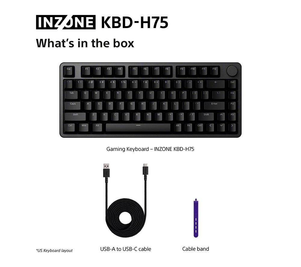 SONY INZONE KBD-H75 Gaming Keyboard - Black image number 11 of 15