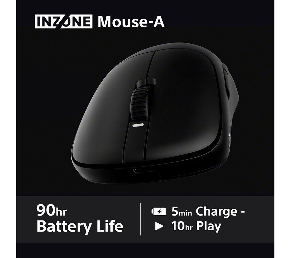 SONY INZONE Mouse-A Wireless Optical Gaming Mouse - Black image number 8 of 17