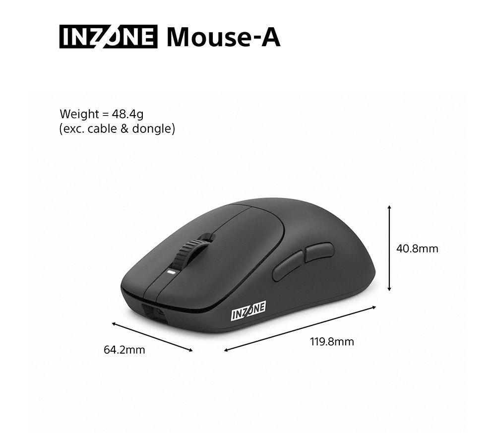 SONY INZONE Mouse-A Wireless Optical Gaming Mouse - Black image number 11 of 17