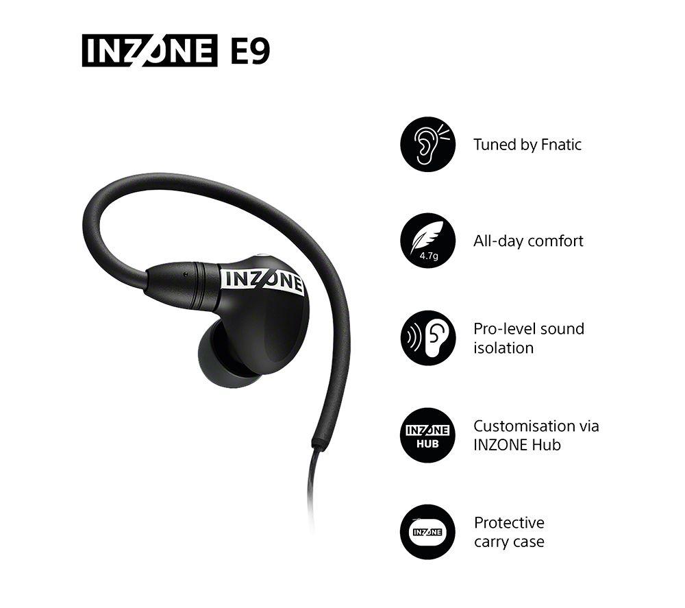 SONY INZONE E9 Gaming Earphones - Black image number 2 of 12