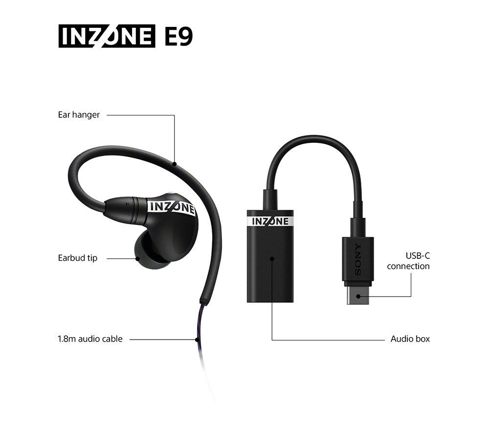 SONY INZONE E9 Gaming Earphones - Black image number 7 of 12