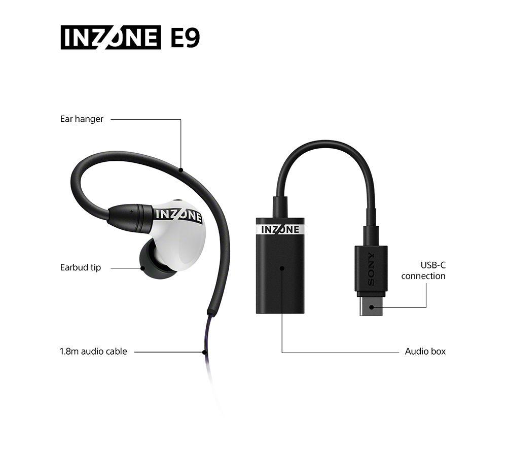 SONY INZONE E9 Gaming Earphones - White image number 7 of 12